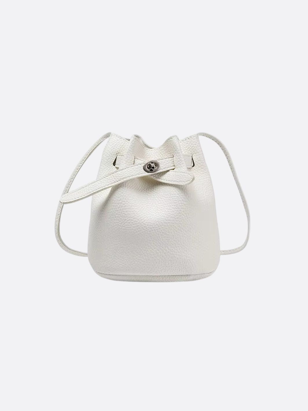 petit sac seau bandoulière blanc