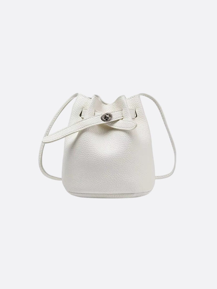 petit sac seau bandoulière blanc
