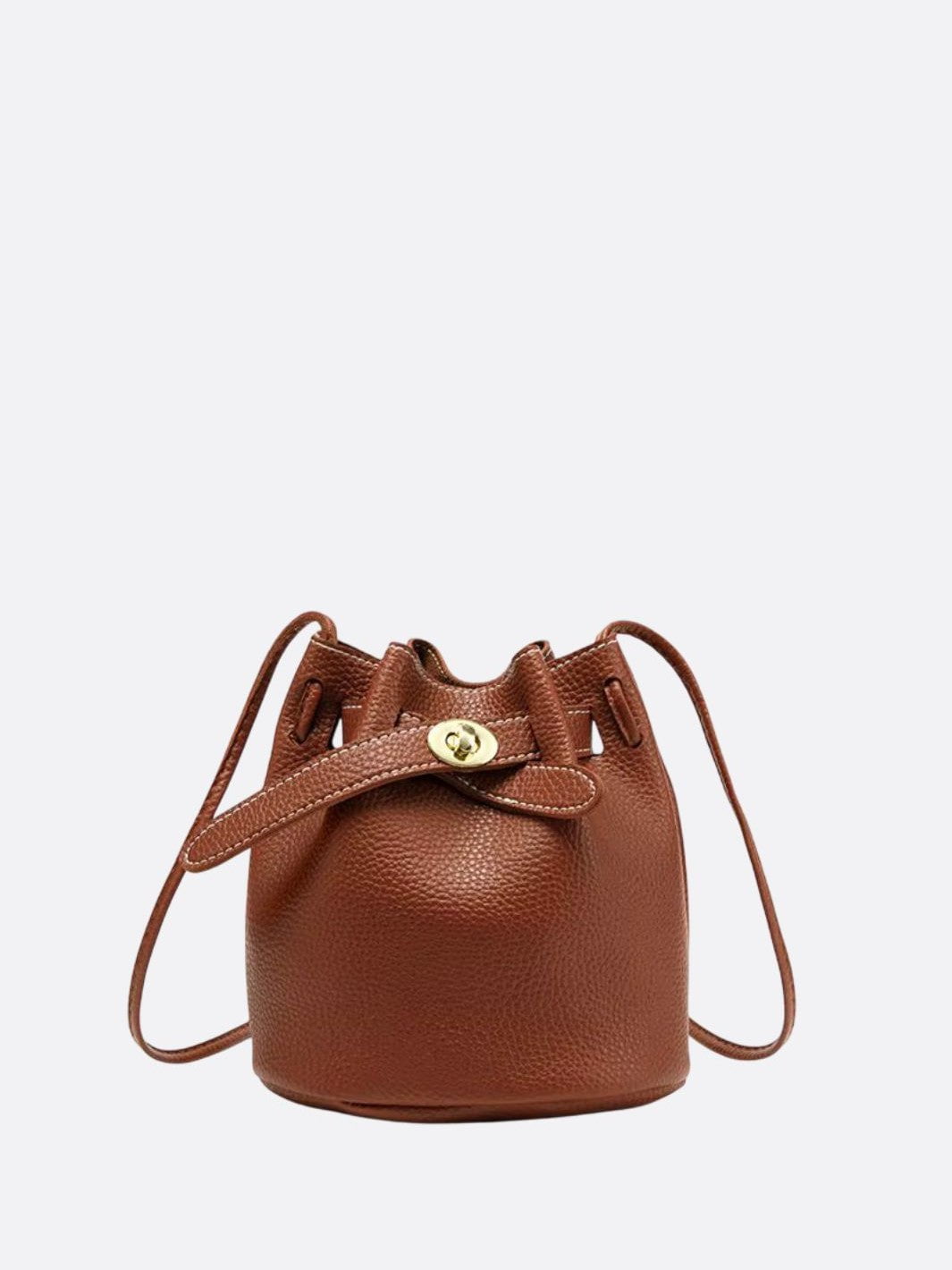 petit sac seau bandoulière marron