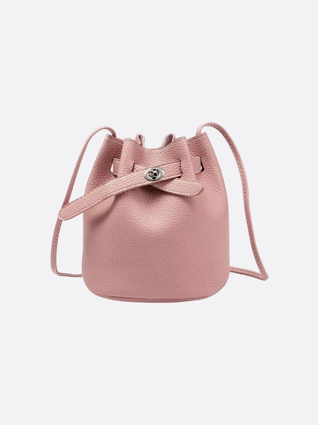 petit sac seau bandoulière rose