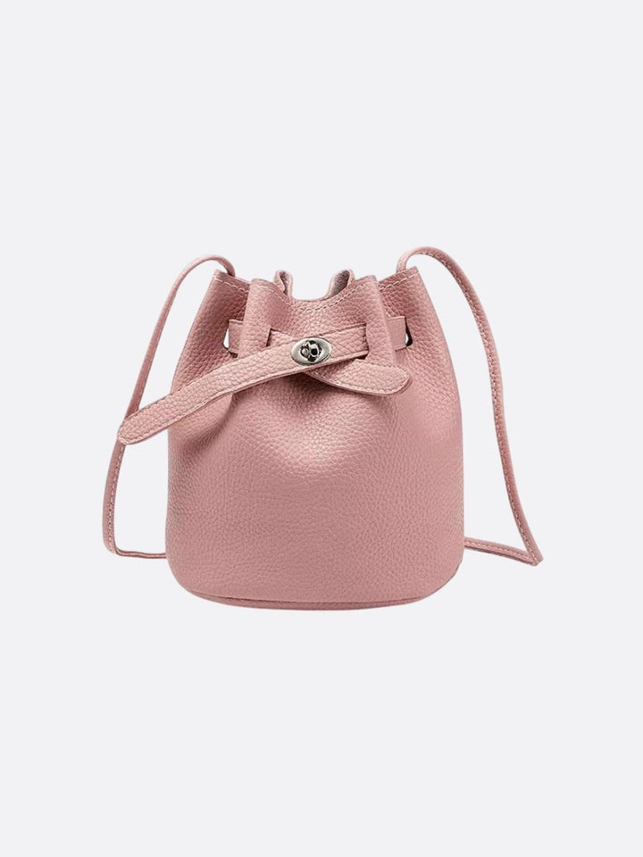 petit sac seau bandoulière rose