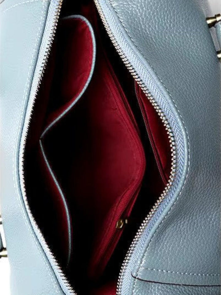 Sac à main cuir forme bowling