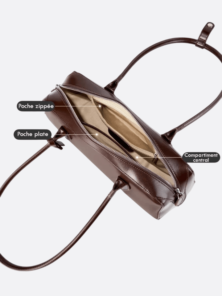 Sac baguette en cuir