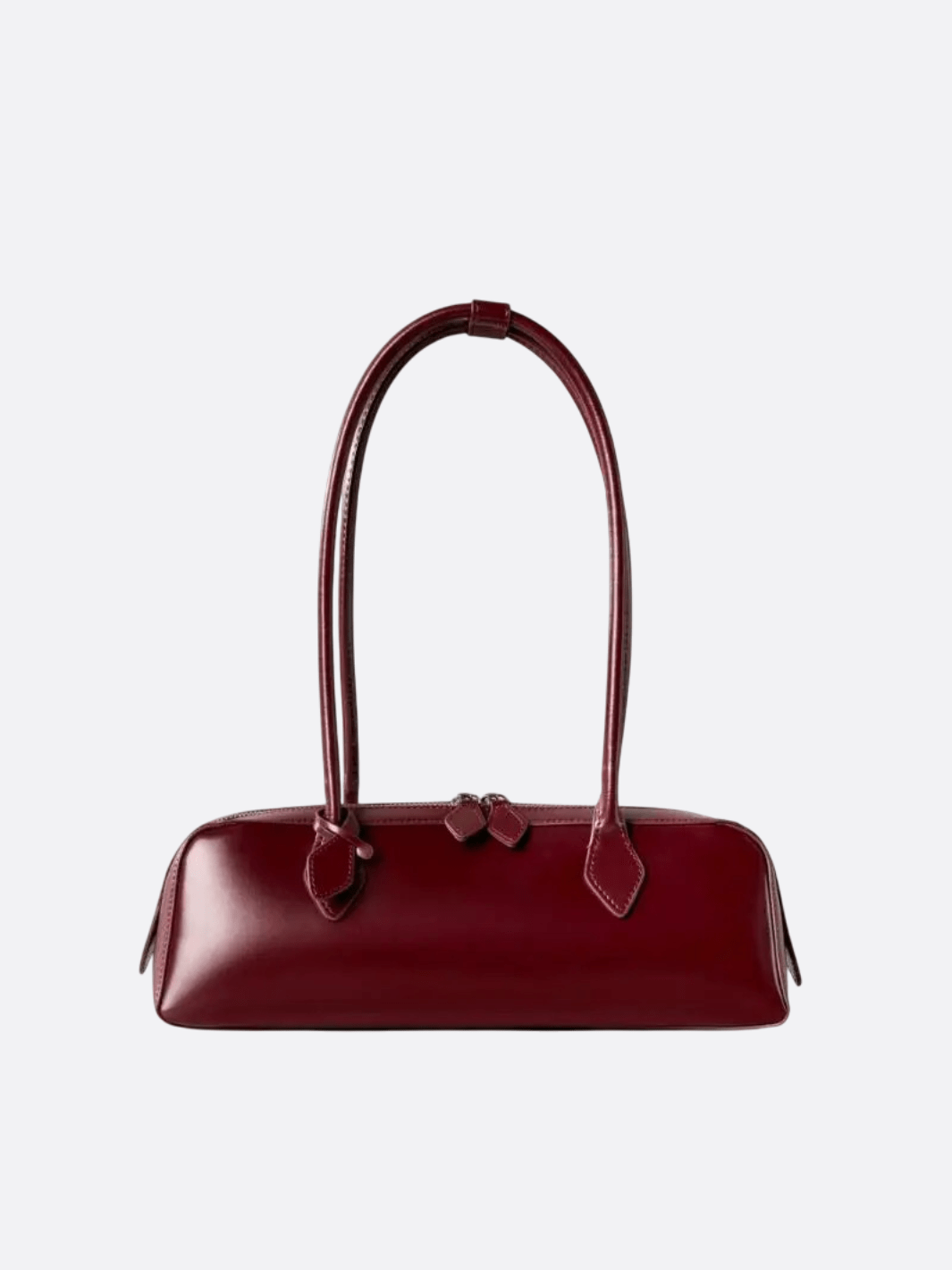 sac baguette cuir bordeaux