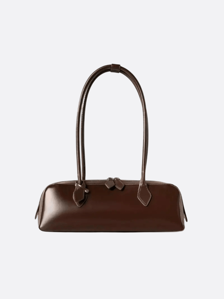 sac baguette cuir marron