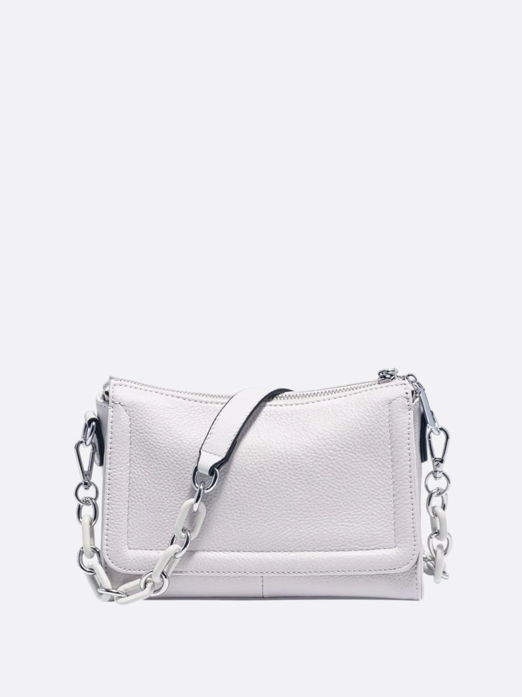 sac bandoulière gris clair