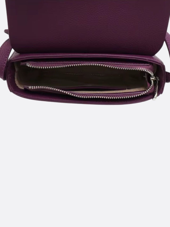 Sac en cuir graine avec bandouliere