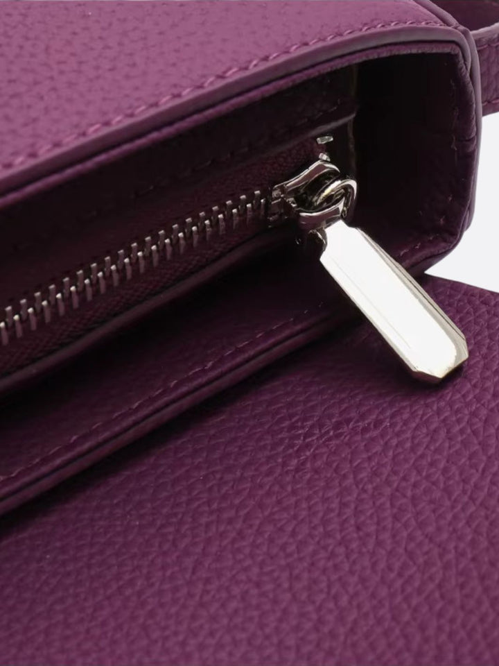 Sac en cuir graine avec bandouliere