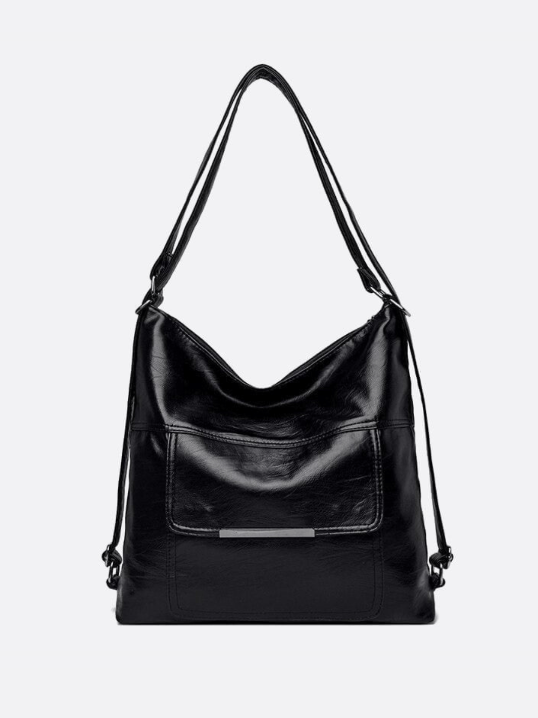 Sac d'épaule en cuir transformable en sac à dos
