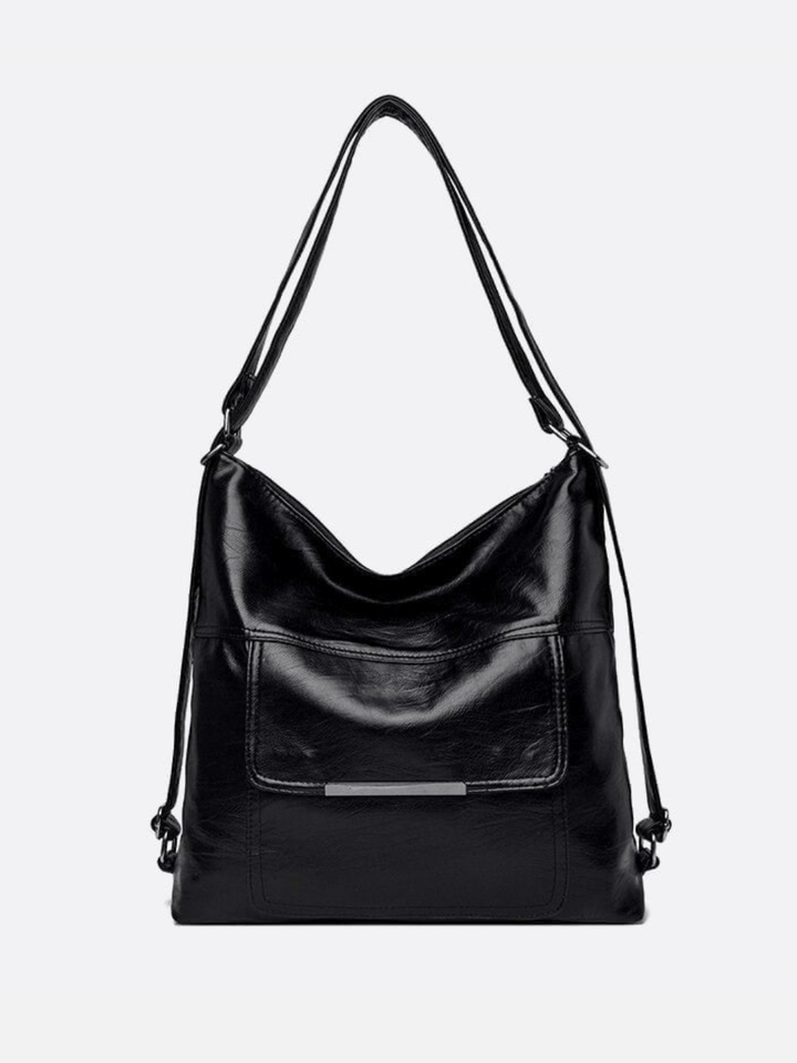 Sac d'épaule en cuir transformable en sac à dos