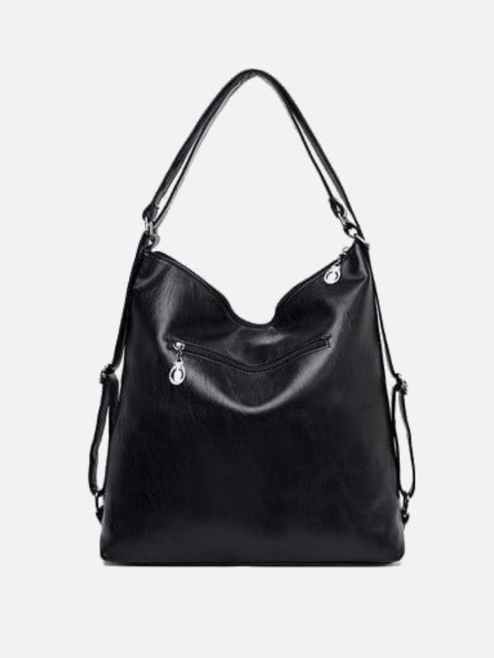 Sac d'épaule en cuir transformable en sac à dos