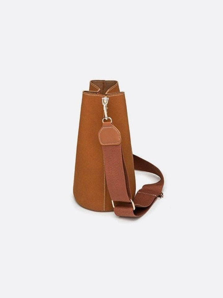 Sac seau cuir brossé