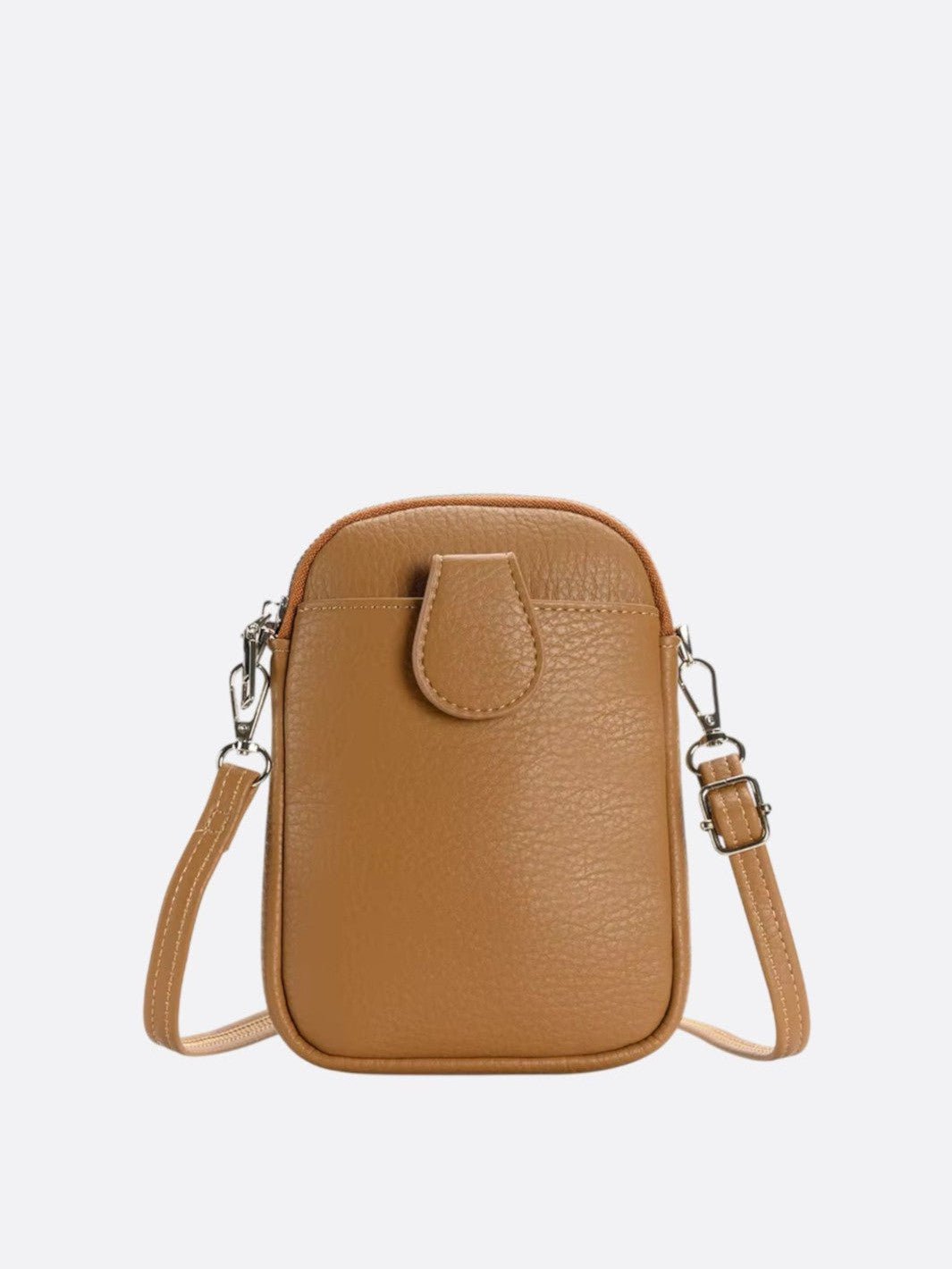 sac téléphone bandoulière camel